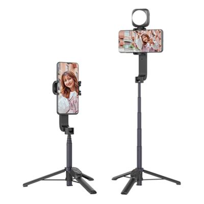 China Wholesale High Quality ABS+PC+ Aluminum Alloy Smart Stable Shooting Single Axis Pan/Tilt With Stretchable Long Shooting Selfie Stick Tripod for sale