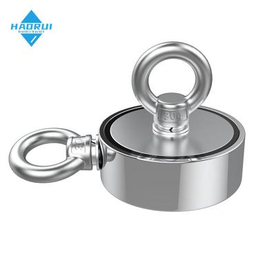 China Industrial Salvage Neodymium Magnet 150Lbs-1000Lbs 500kg Double Side Fishing Magnet for sale