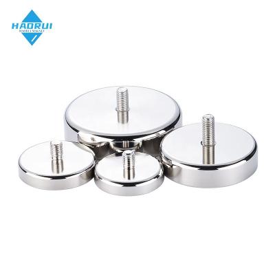 China Strong Industrial Magnet Wire-Male Mounting Magnets Stud Cup Pot External Threaded Neodymium Magnet for sale