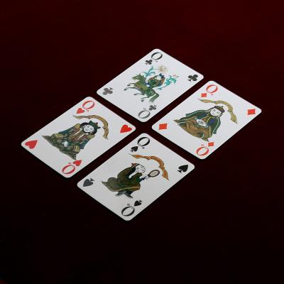 China kem quality Plastic Coated Cards Paper Wholesale Promotional National Cultural Costumes Customized Playing Cards for sale