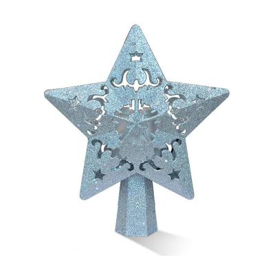 China ABS Silver Lit Star Tree Topper For Christmas Tree Decorations for sale