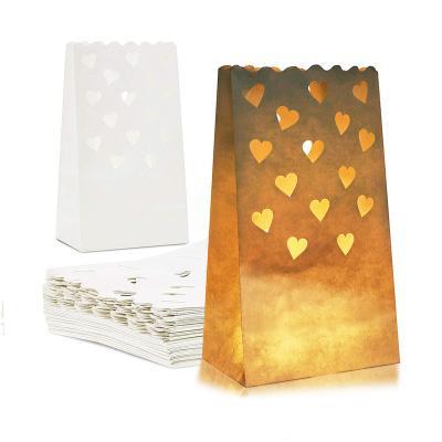 China Top Selling Fire Retardant Paper! ! ! Light Paper Bags, Heart Candle Paper Bag Wholesale for sale