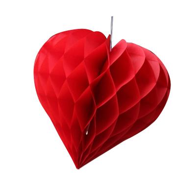 China Hanging Europe Tissue Paper Honeycomb Heart Shape for sale