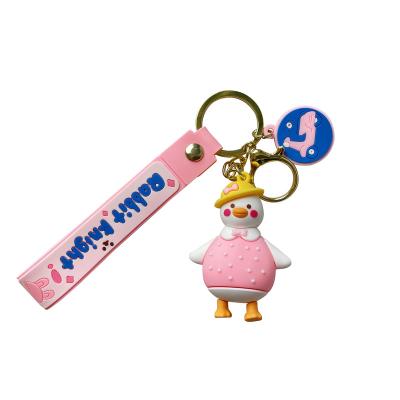 China Custom 3d kawaii cartoon cute rubber toy rubber keychain pvc key chain for sale