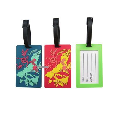 China High Quality Custom Plastic Rubber Baggage Accessories Luggage Tag Travel Name Tag for sale