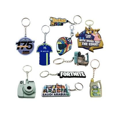 China Wholesale Rubber PVC Cheap Custom 3D Key Ring Plastic Custom Logo Key Chain PVC Promotional Soft Rubber Key Chain for sale