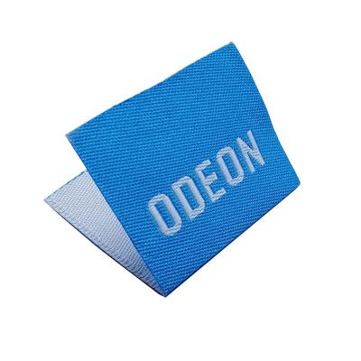 China Premium Garment Sustainable Glamor Vintage Neck Tags Woven Centerfold Label For Clothing for sale