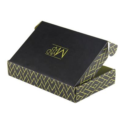 China Recyclable Eco Friendly Apparel Shipping Package Box Customized Black Corrugated Paper Mailer Boxes for sale