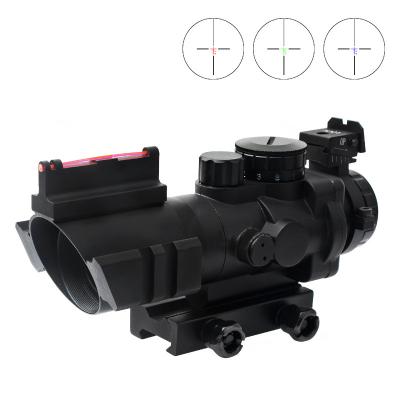 China 20MM Holographic Fiber Optic 4X32 Sight Hunting Telescopic Para Rifle Comprimido Airsoft Scope Collimator Hunting Accessories for sale