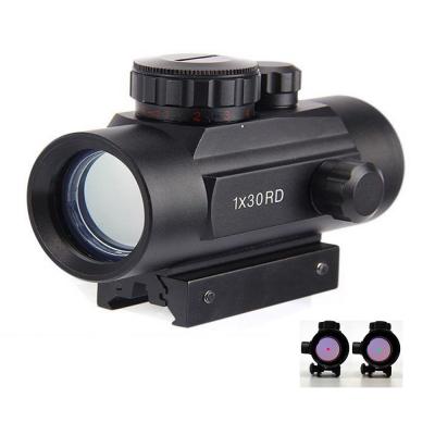 China 1x30 Tactical Dot Sight Green Red with 20mm Mount for Rifle Scopes Hunting Optics Airsoftsports 1x30RD for sale