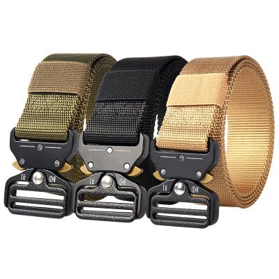 China New Army Belt Metal Buckle Men's Casual Military Tactical Nylon Belt Resistant Belt Police Hunting Training Accessories for sale