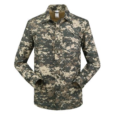 China Men's Anti-Shrink ACU Camouflage Tactical Army T-shirt Camouflage Jacket Military Light Weight for sale