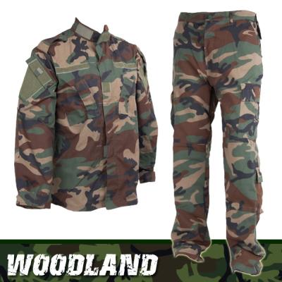 China US Army Combat BDU Suit Woodland Camouflage Anti-static Military Tactical Uniform Battlefield Clothes Men Airsoft Sniper Hunting Clothing for sale