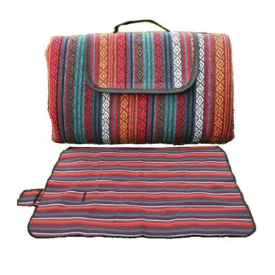 China Portable Easy Carry Picnic Mat Blanket Outdoor Ethnic Waterproof Sand Proof Style Camping Beach for sale