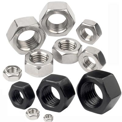 China Heavy Industry Black Stainless Steel Carbon Steel Hex Hex Nut for sale