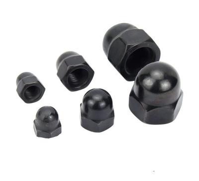 China Heavy Industry Cheap Price Black Carbon Steel Dome Nut Cover for sale