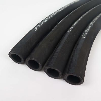 China Professional Soft Outdoor Gray 1 Heat Resistant Oil 1/4 Inch Flexible Gas Hose For Lpg 1-1/4