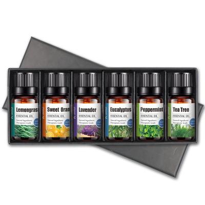 China Relax 6PCS 10ml Set Pure Aromatic Natural Aromatherapy Gift Essential Oil Essential Oils For Massage Beauty Care for sale