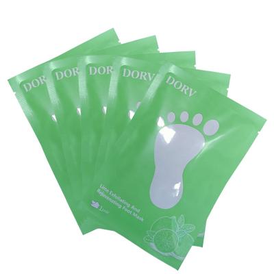 China Private Label DORV Foot Lime Exfoliate Peeling Foot Mask Foot Skin Care Sock for sale