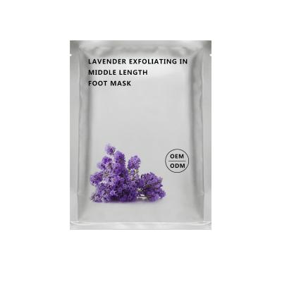 China Foot OEM/ODM Natural Vegan Organic Lavender Exfoliate Remove Dead Skin Long Leg Foot Mask Treatment for sale