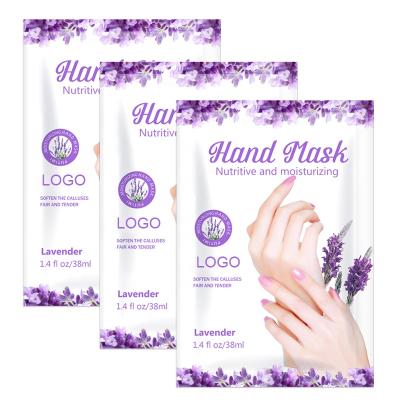 China Free Sample OEM Lavender Gloves Moisture Cream Hand Skin Beauty Care Anti-Puffiness Moisturizing Exfoliating Gel Hand Mask for sale