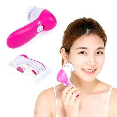 China Face 5 in 1 Electric Facial Cleansing Massager Anti Aging Handheld Beauty Facial Care Wrinkle Brush Reducer Face Cleansing Massager for sale