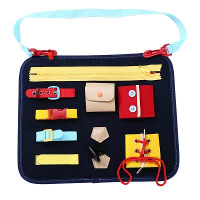 China New Modern Fashion Infant Early Education Toy Bag Dressing Learning Bag Early Education Children's Toy Educational Bag for sale