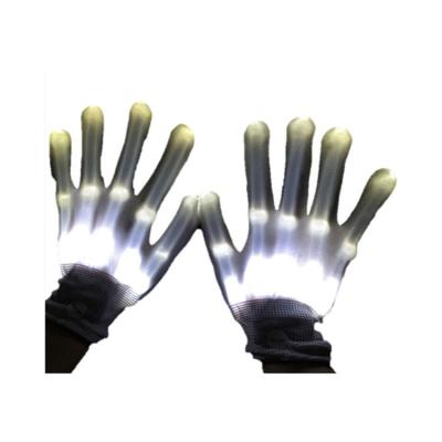 China Modern Toy Skull Bar Mode Glowing Finger Gloves LED Multicolor Flashing Durable Gloves for sale