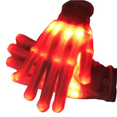 China Funny Festival LED Finger Gloves Decorative Glowing Gloves Modern Festivals Gift Glowing Decorative Flashing Gloves for sale