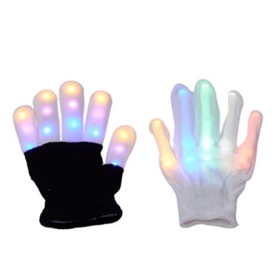 China High Quality Fashional LED Gloves Light Weight Magic Glowing Funny Finger Flashing Gloves for sale