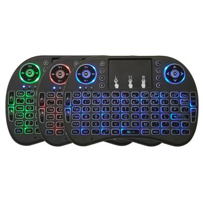 China LAPTOP Keyboard 2.4G Radio Mini Backlit 7-RGB Light 7-RGB i8 Air Mouse For Android TV Box for sale