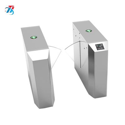 China Stainless Steel Rfid Card Control Turnstile Barrier Gate Opener Flap Wing Turnstile Gate System Electronic Office Turnstile for sale