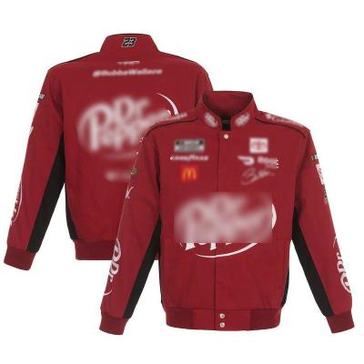 China Breathable Twill Jacket - Burgundy Motorcycle Racing Suit NASCAR Uniform Twill Jacket for sale