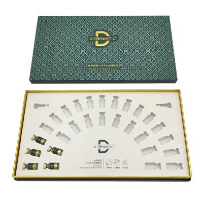 China Custom embossing and hot stamping box and lid cosmetic gift pacakging paper box with 30 slots trays for sale