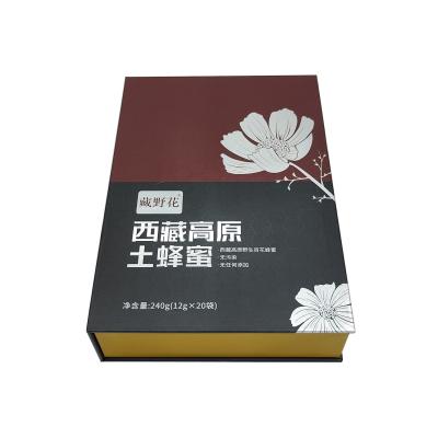 China Rigid Cardboard Packaging Box Food Magnetic Paper Honey Jar Gift Box for sale