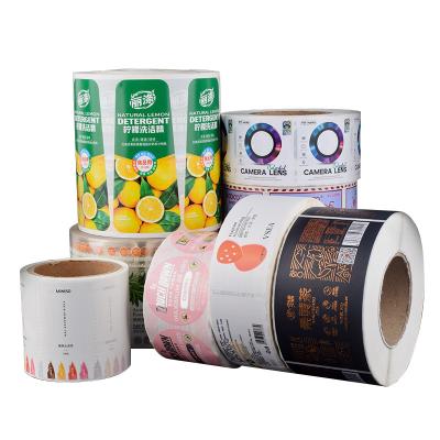 China Cosmetic Adhesive Sticker Label Roll Bottle Packaging Label Custom Printed Logo for sale