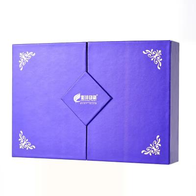 China Custom Box Packaging Magnetic 2 Two Pieces Side Open Double Door Gift Packaging Box With Logo For Skincare Essential Oil Bottle for sale