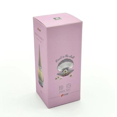 China Custom Embossed Skin Care Box Packaging Dull Polish Surface Printed Folding Cosmetic Beauty Paper Card Box Packaging for sale