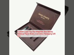 Custom Logo Flip Top Magnetic Box Beauty Makeup Paper Boxes Cosmetics Packaging Gift Box 