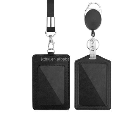 China Durable Retractable Egg Shaped Waterproof Retractable PVC Card Sleeve PVC Key Chain Holder ABS Buckle Reel Badge Horizontal Badge Holder for sale