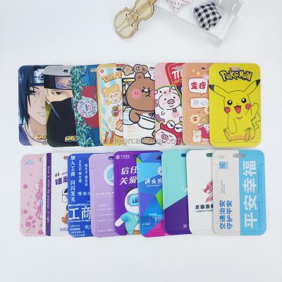 China Clear Id Card Holder Clear Id Card Case Durable Cute Transparent Retractable Pass Cover Women Silicone Ear Key Key Chain Card Case New for sale