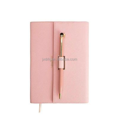 China Hardcover Book Luxury Elegance For Girls Gift With Pen Holder Multifunctional Pu Leather Notebook A5 Journal Diary for sale