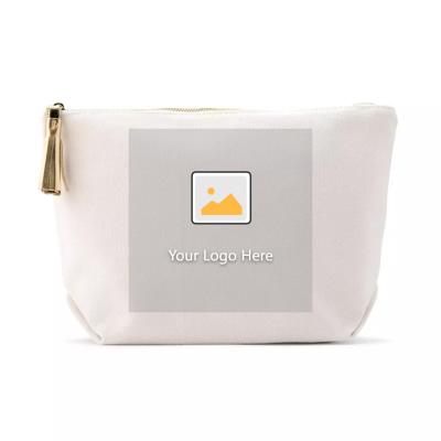 China Custom Fashion Travel Girls Make Up Zipper Pouch Small Canvas Cosmetic Bag for sale