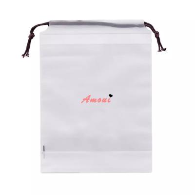 China Fashion Wedding Favor Bags With Drawstring Cotton Rope 8oz Canvas Calico Drawstring Bag Big Logo Printed for sale