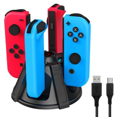 China ABS 4 Charger Port USB C Holder Mount Dock Quick Charging Station for Nintendo Switch Joy Con Controller for sale