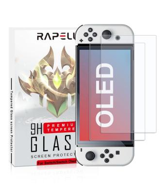 China 9H Anti-fingerprint Anti Scratch Tempered HD Glass Cover Screen Protector For Nintendo Switch OLED for sale