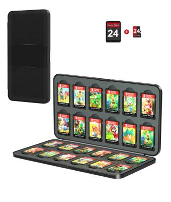 China High Quality ABS+Silicone 24 in 1 Storage Card Game Cards Case Holder for Nintendo Switch OLED/Lite Game Cards for sale