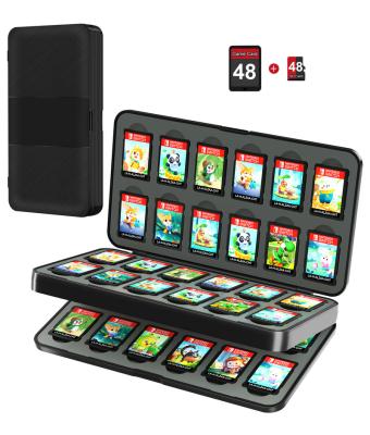 China ABS+Silicone Cartridge 48 Slots Hard Storage Box Case Game Card Holder For Nintendo Switch OLED Game Card for sale