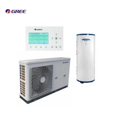 China Gree Versati R32 DC Inverter Split Type Outdoor Air Source To Water Heat Pump For Home Use for sale