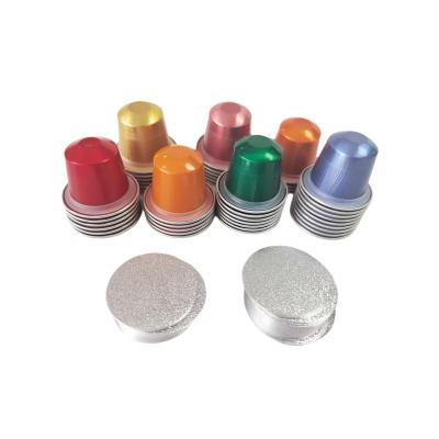 China Nespresso compatible aluminum foil disposable nespresso pod food capsule factory sales capsule coffee capsule empty with lid for sale